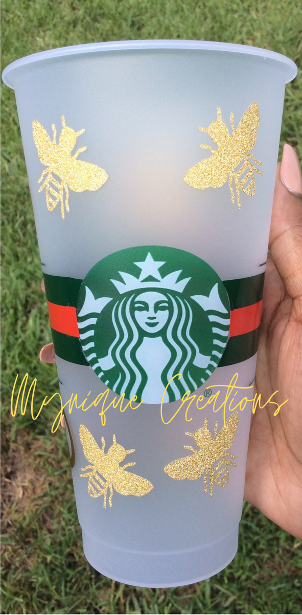 Bee and Flower Starbucks Cold Cup – TG Custom Designs