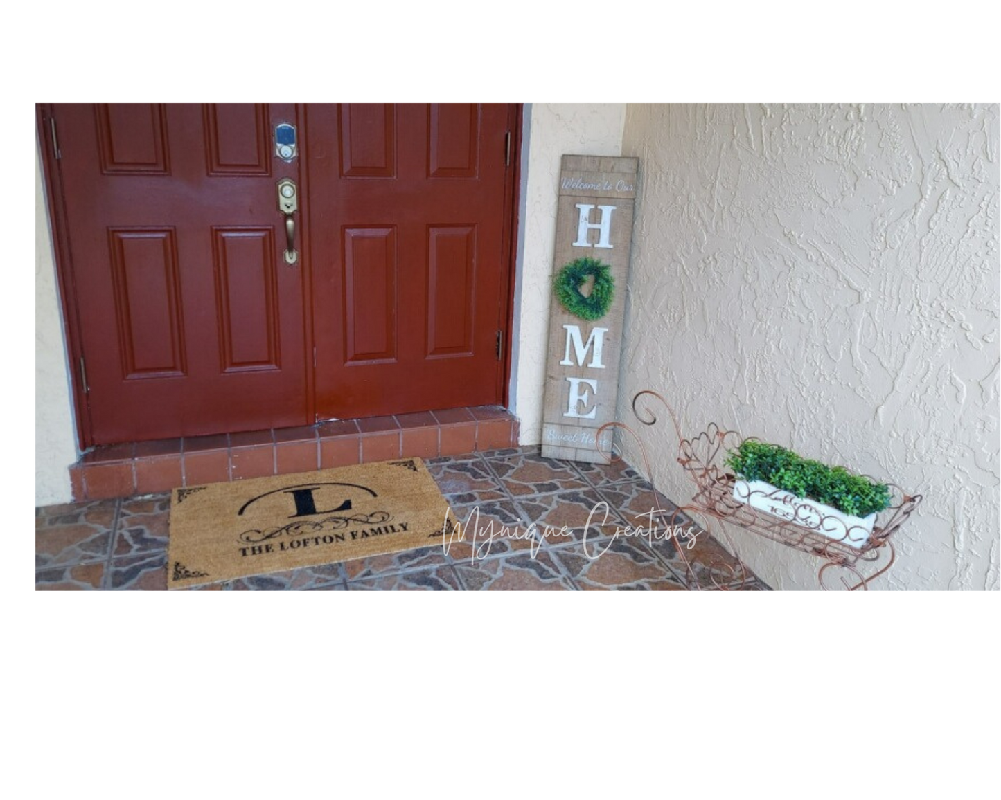 Welcome Home custom | Initial | Name | Front Doormat
