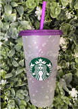 Personalized Color- changing Confetti  Starbucks cup