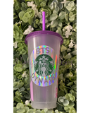 BTS Dynamite Starbucks cup
