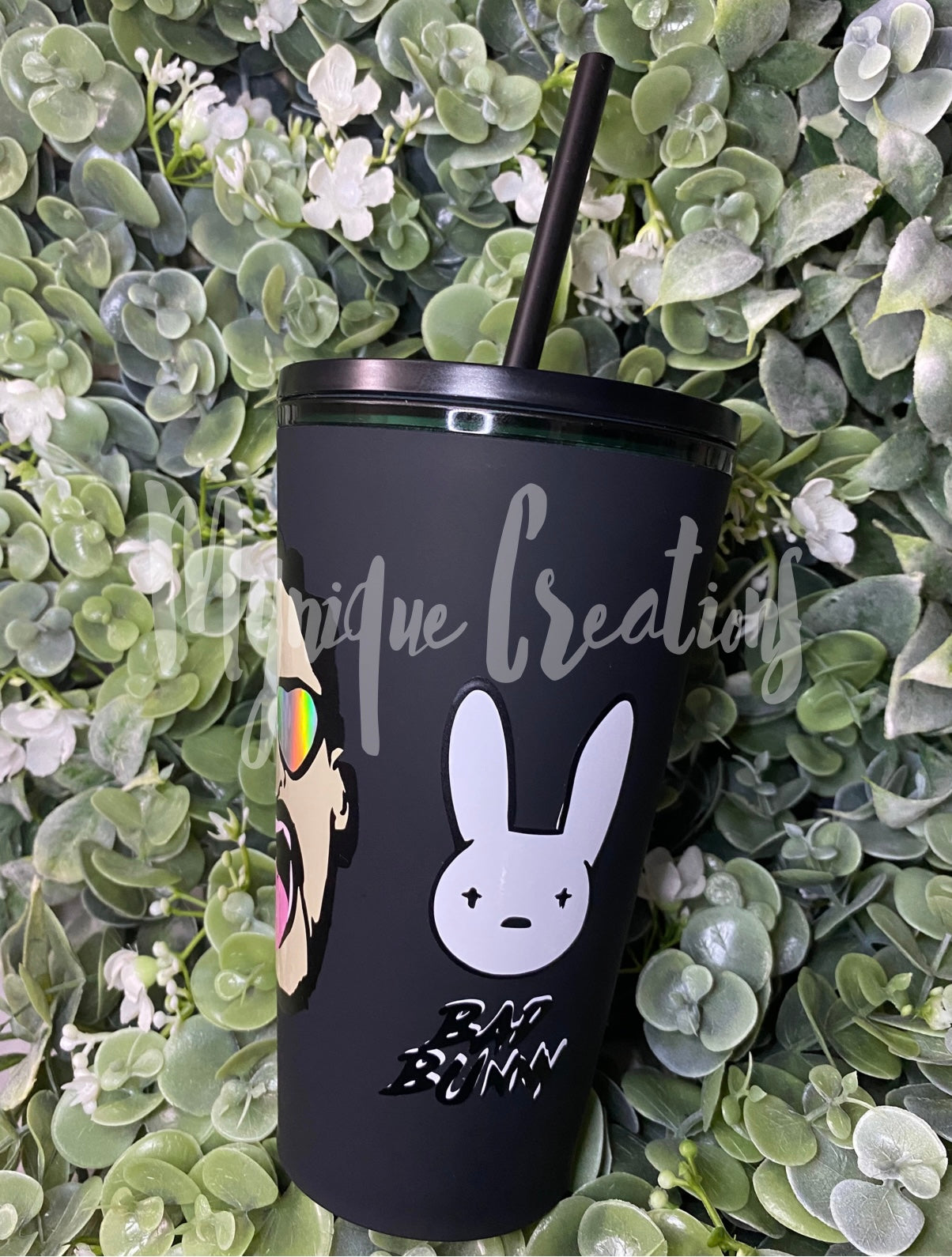 Bad Bunny Matt Black Starbucks Cup – Mynique Creations