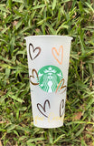 Hearts of Hearts Starbucks cup