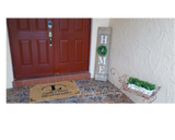 Welcome Home custom initial Doormat