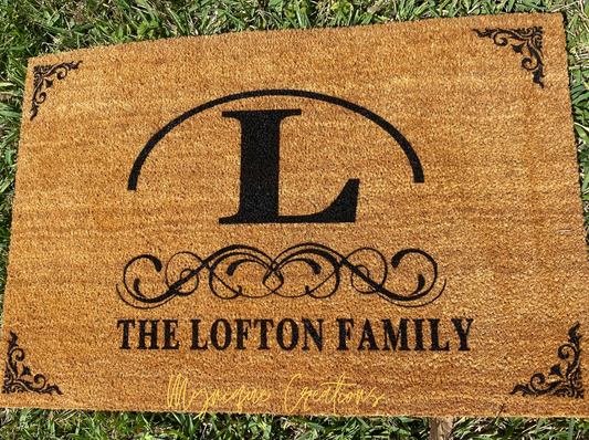 Welcome Home custom | Initial | Name | Front Doormat