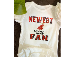 Newest Miami Heat Fan baby onesie