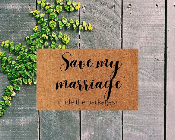 Save my marriage ( hide the package) Doormat